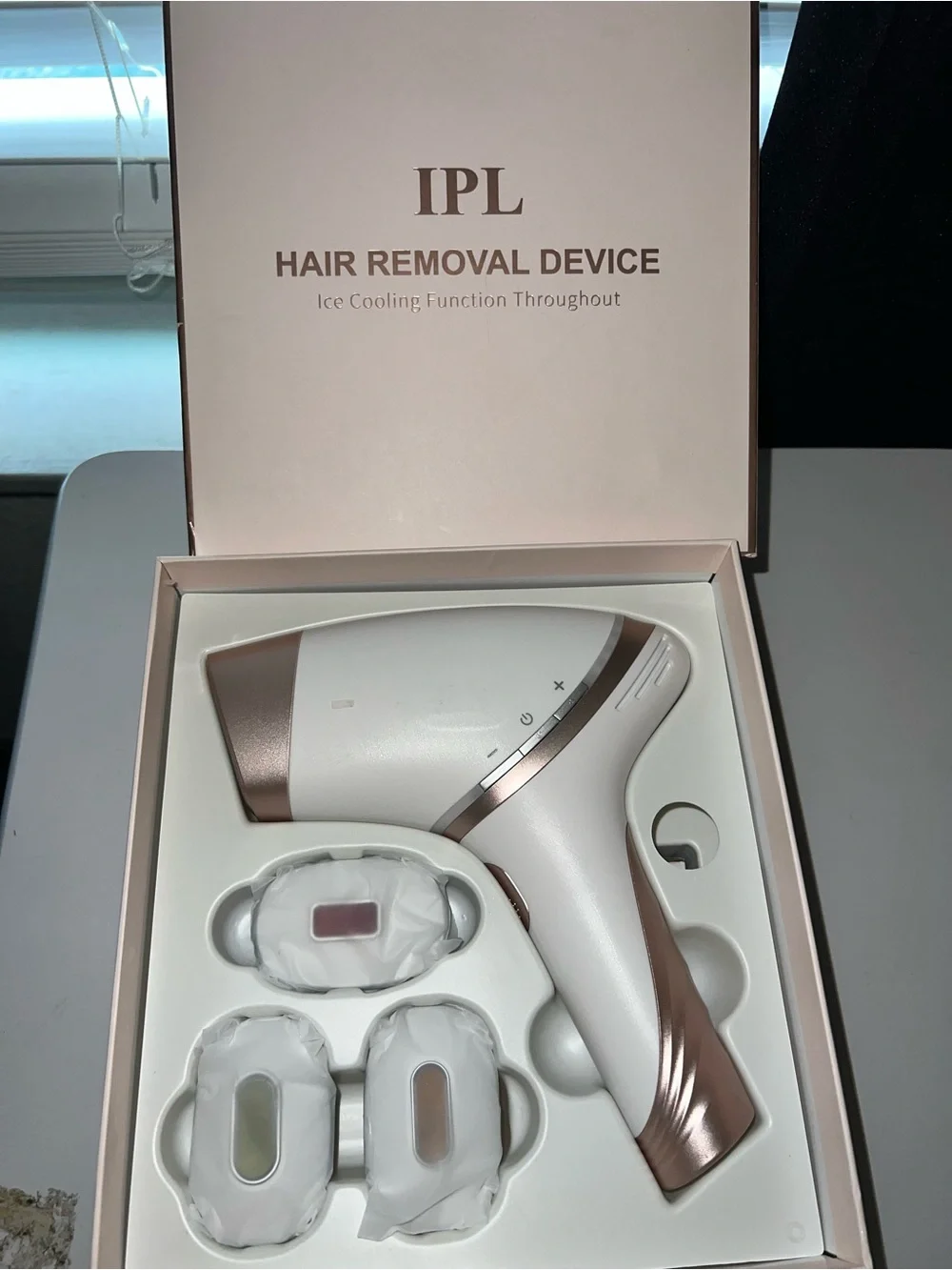 IPL Hair Removal Device for Women - White & Rose Gold